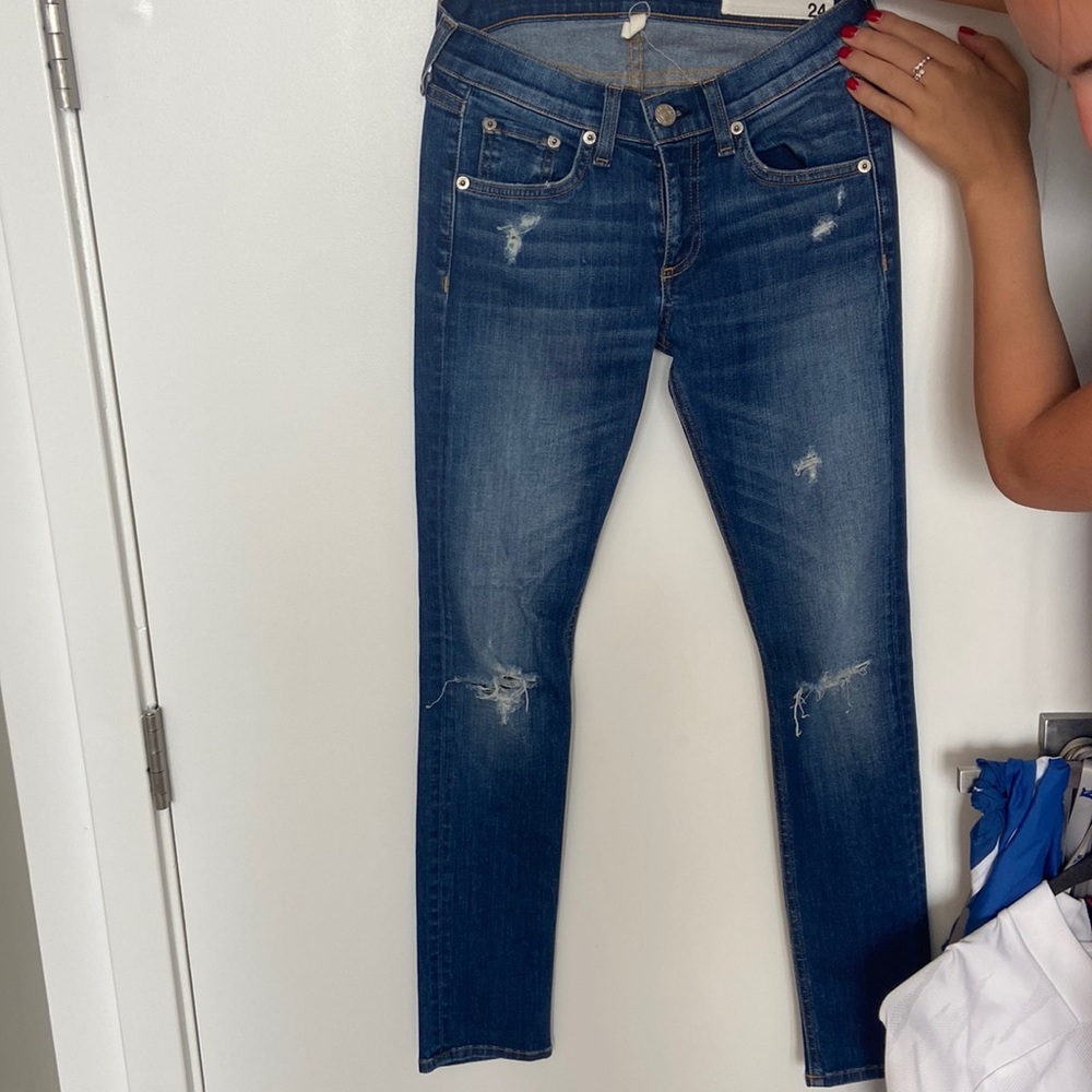 Rag and bone low rise light blue Jean